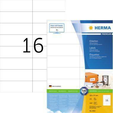 HERMA Etikett PREMIUM 4462 105x37mm weiß 1.600 St./Pack.