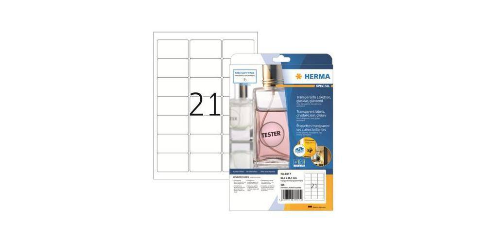 HERMA Folienetikett SPECIAL 63,5 x 38,1 mm (B x H) transparent 525