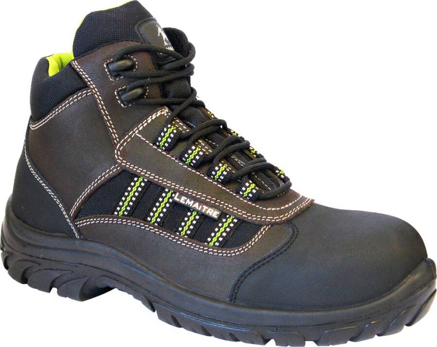 Sicherheitshalbschuh/-hochschuh S3 Douro / Danube 1345-38 Größe 38 Farbe schwarz/braun mit hellgrünen Applikationen Ty