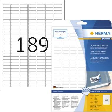 HERMA Haftetikett Mae: 25,4 x 10 mm (B x H) wieder ablsbar: Ja