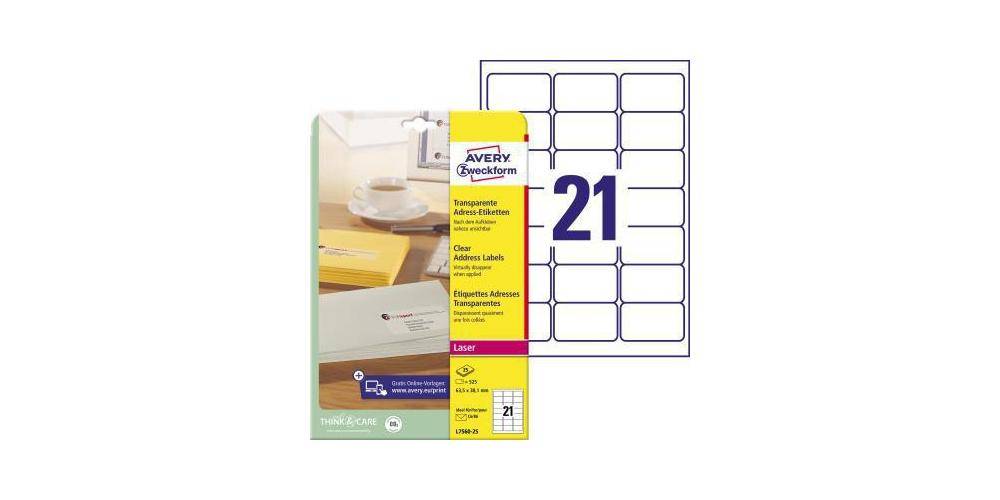 AVERY Zweckform Adressetikett QuickPEELT 63,5 x 38,1 mm (B x H)