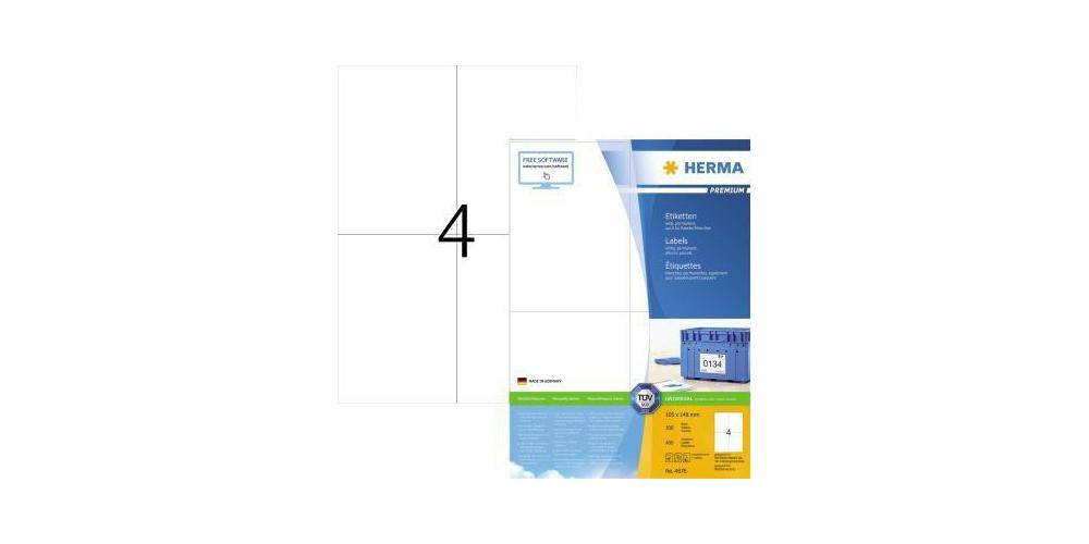 HERMA Universaletikett PREMIUM 105 x 148 mm (B x H) nicht wieder
