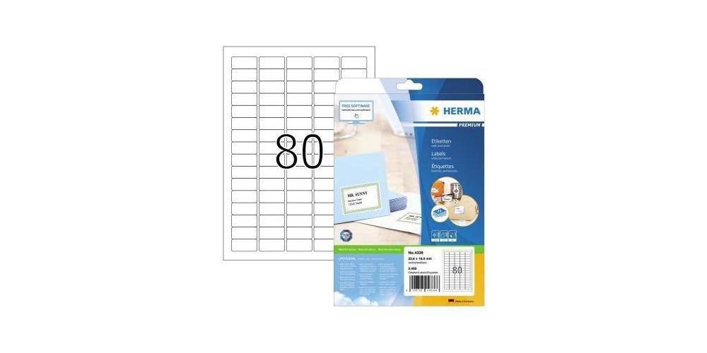 HERMA Universaletikett PREMIUM 35,6 x 16,9 mm (B x H) nicht wieder