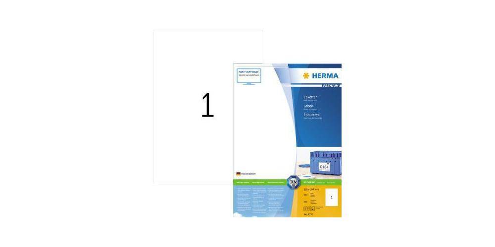 HERMA Universaletikett PREMIUM 210 x 297 mm (B x H) nicht wieder