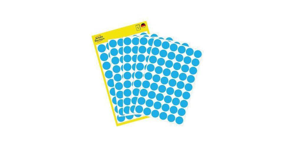 AVERY Zweckform Markierungspunkt 12mm Papier blau 270 Etik./Pack.
