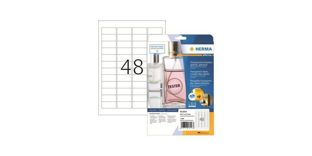 HERMA Folienetikett SPECIAL 45,7 x 21,2 mm (B x H) transparent 1.200