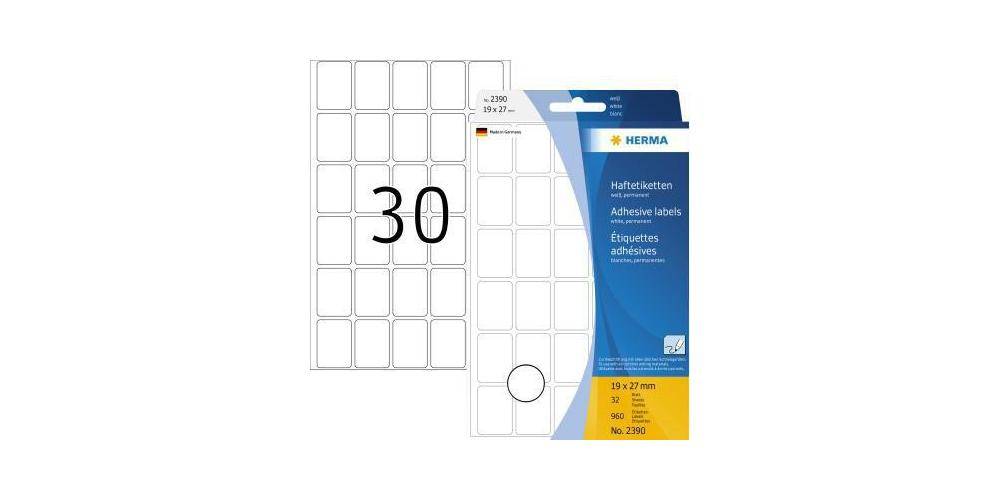 HERMA Universaletikett 19 x 27 mm (B x H) nicht wieder ablsbar Papier