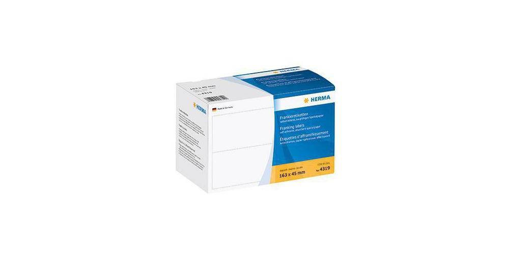 HERMA Frankieretikett 163 x 45 mm (B x H) Papier wei 1.000 Etik./Pack.