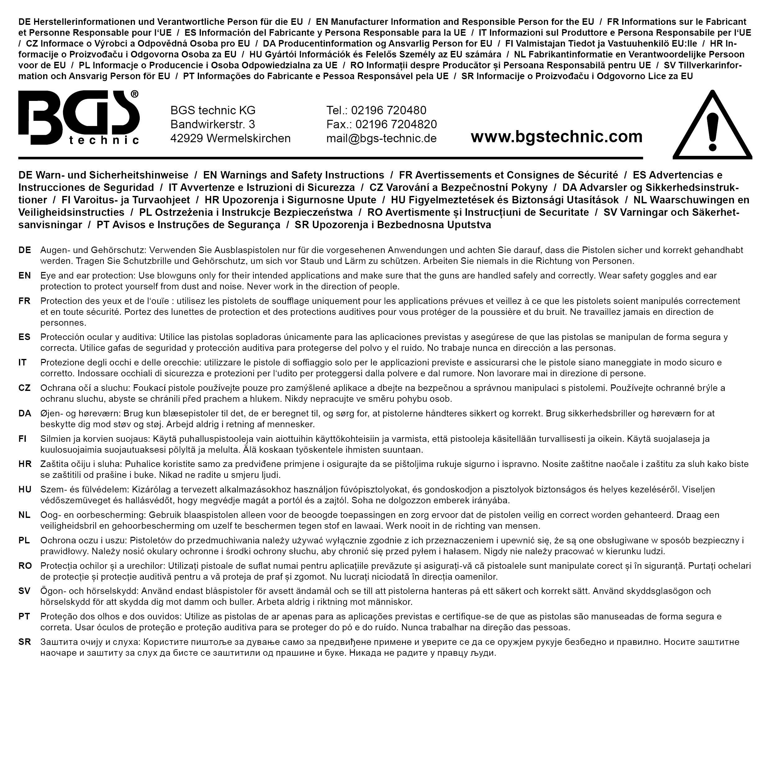 BGS Mini-Druckluft-Ausblaspistole