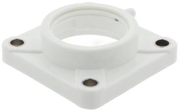 Flanschlagergehäuse TF204 -WHITE 47mm viereckig 1St./VE ZEN