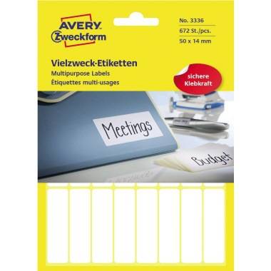 AVERY Zweckform Universaletikett Mae: 50 x 14 mm (B x H) Werkstoff: