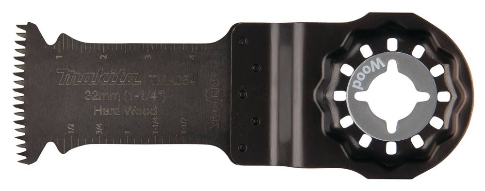 Schwarze oszillierende Multi-Tool-Sägeblatt mit „POOM