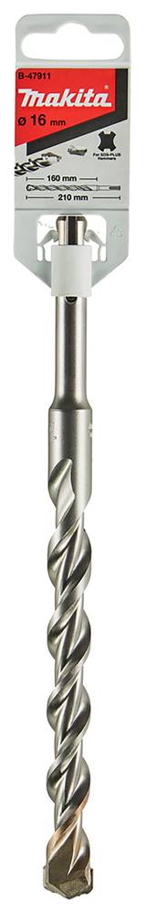 Makita 16 mm Spiralbohrer mit Schaft, wie auf der Produktverpackung gezeigt.