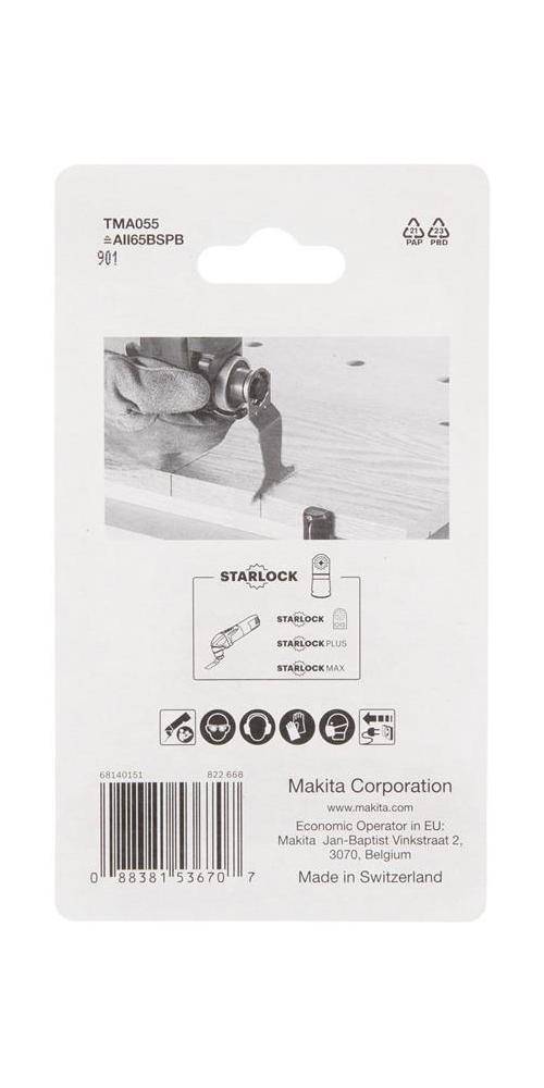 makita Tauchsgeblatt B-64892-5 B.65mm L.40mm BIM 14Zhne/Zoll,