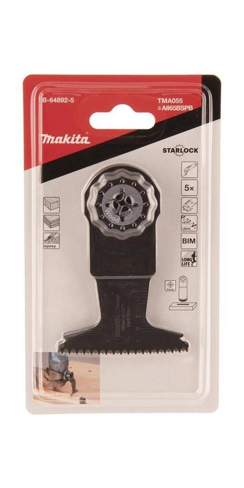 makita Tauchsgeblatt B-64892-5 B.65mm L.40mm BIM 14Zhne/Zoll,
