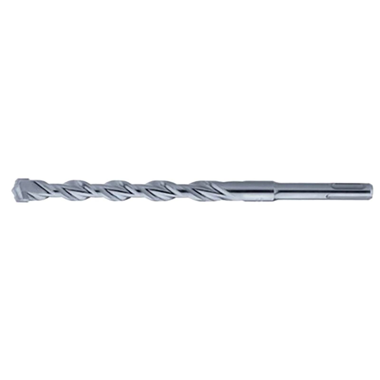Ein Metallbohrer mit einer spiralförmigen Gestaltung für effizientes Bohren, vor einem schlichten weißen Hintergrund.