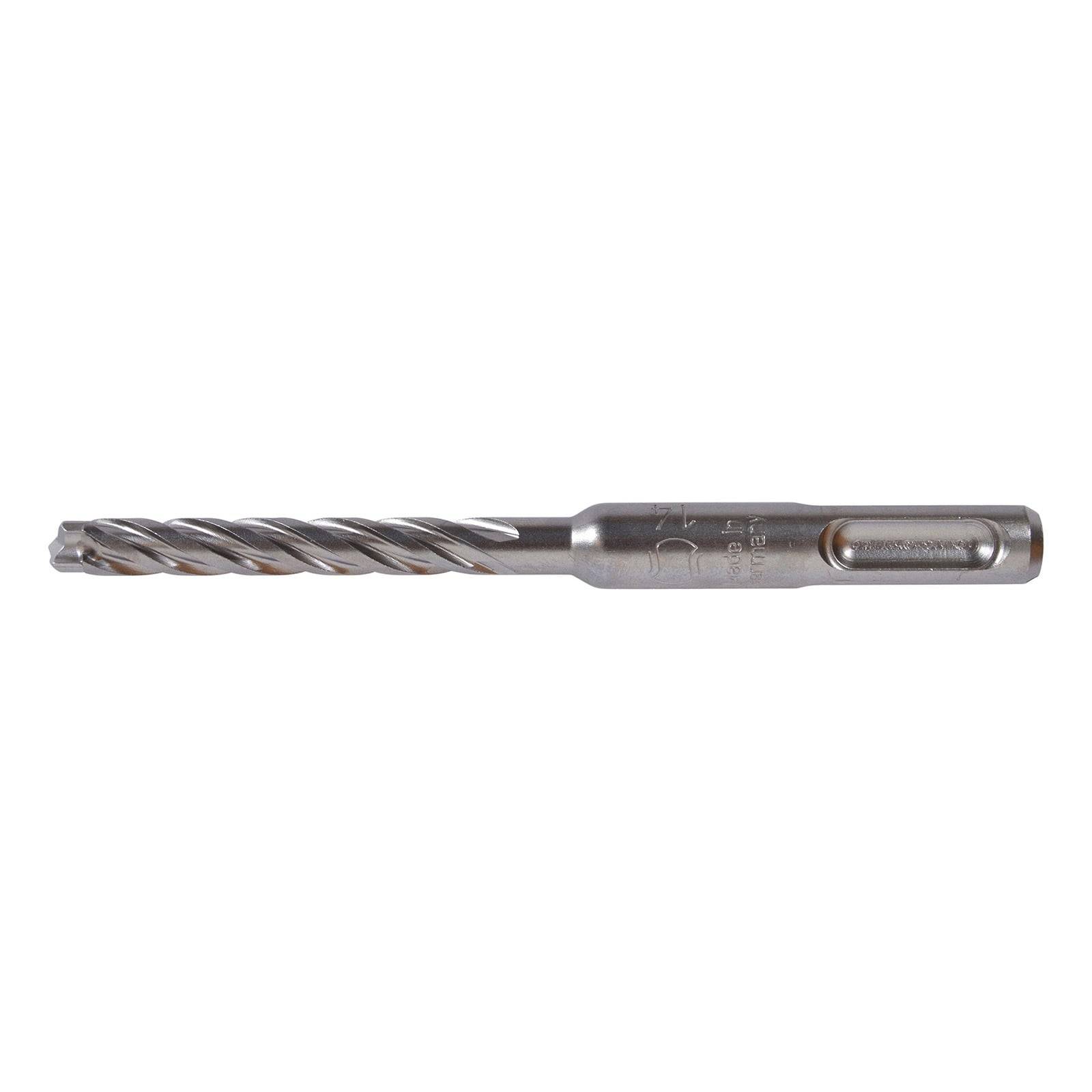 Ein Metallbohrer mit einer spiralförmigen Spitze und zylindrischem Schaft, verwendet zum präzisen Bohren von Löchern in verschiedenen Materialien.