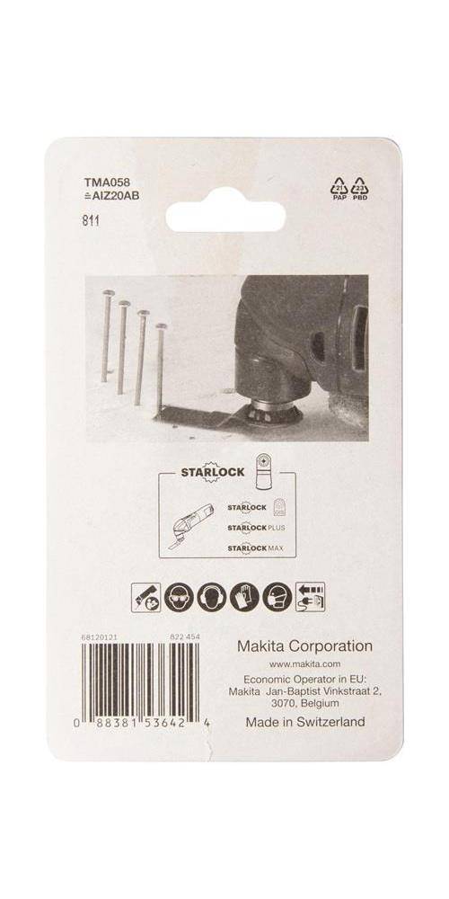 makita Tauchsgeblatt B-64923 B.20mm L.20mm BIM 20Zhne/Zoll,