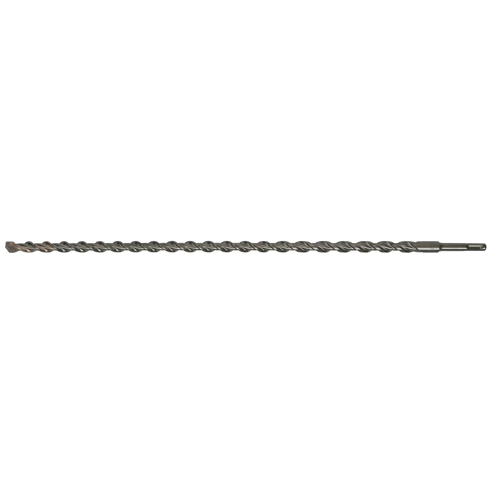 Ein langer, verdrehter Bohrer mit dunkler Metalloberfläche, der zum Einsatz in Bohrmaschinen entwickelt wurde. Er zeichnet sich durch eine schlanke, spiralförmige Gestalt aus.