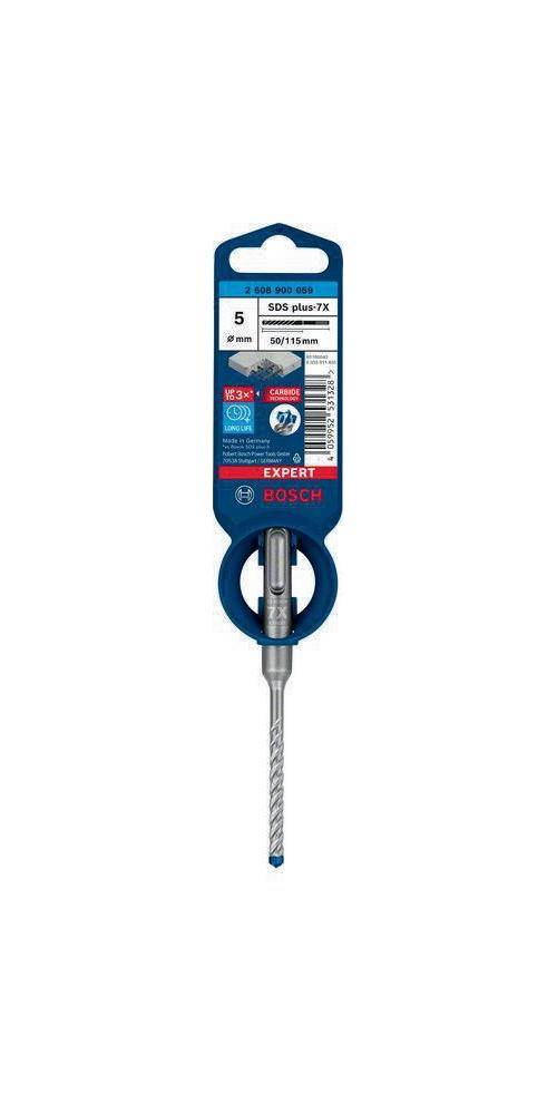 Bosch Hammerbohrer Expert SDS-7X Ø 5,0 mm Arbeits-L.50 mm L.115 mm