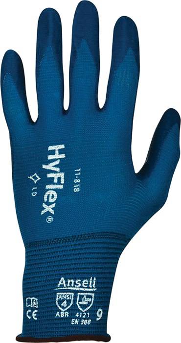 Handschuhe HyFlex Nr.11-818 Gr.10 dunkelblau Nylon-Spandex EN 388 Kat.II