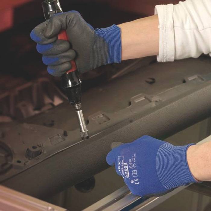 Handschuhe HyFlex® 11-618 Gr.9 blau/schwarz EN 388 PSA II Nyl.m.PU ANSELL