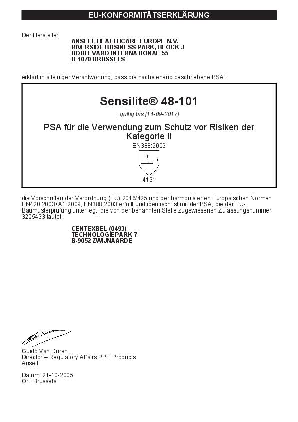 Handschuhe HyFlex® 48-101 Gr.7 schwarz EN 388 PSA II Nyl.m.PU ANSELL