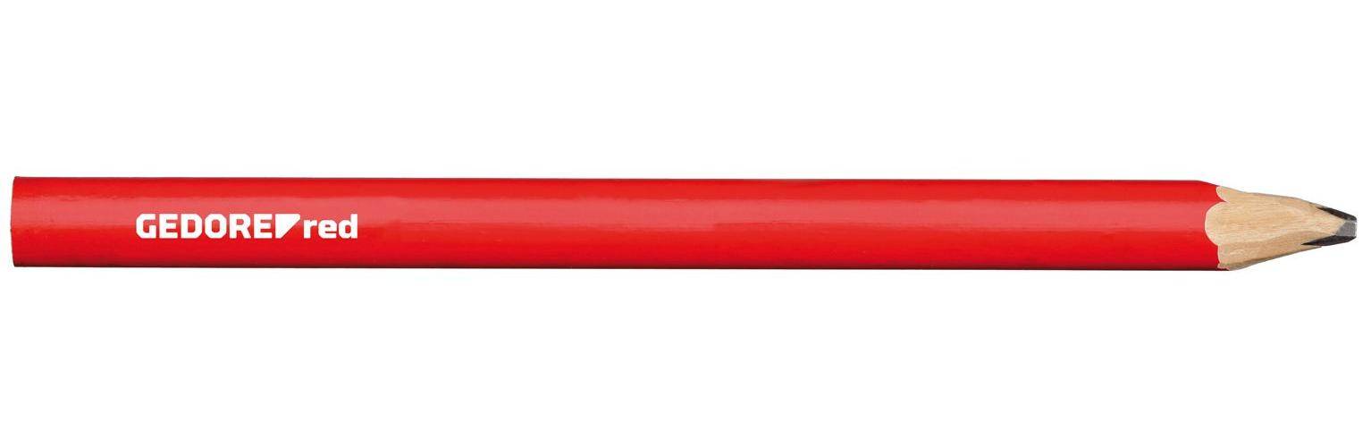 GEDORE Red R90950012 Handwerker-Bleistift 75mm oval rot 12 Stück