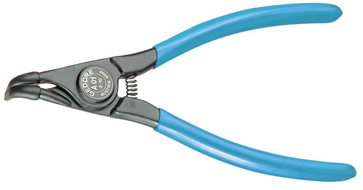 Drahtschneider mit blauem Griff, der Schneideklingen und Federmechanismus zeigt. Entworfen für präzises Schneiden in elektrotechnischen Arbeiten.