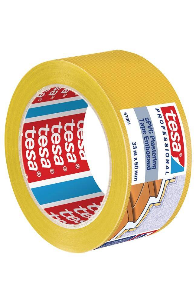 tesa PVC Putzband 67001 quergerillt gelb Lnge 33 m Breite 50 mm