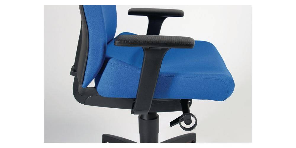 DAUPHIN Bürodrehstuhl mit Synchrontechnik azurblau 400-520 mm mit