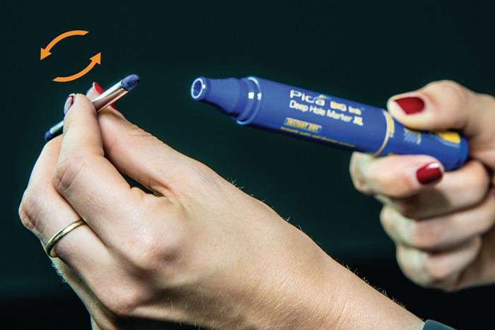 Permanentmarker BIG INK SMART-USE-MARKER XL weiß Strich-B.2-4mm Rundspitze