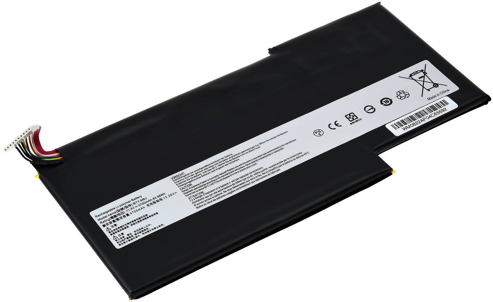 Powery Akku für Laptop MSI GS63 7RD-078AU, 11,4V, Li-Polymer