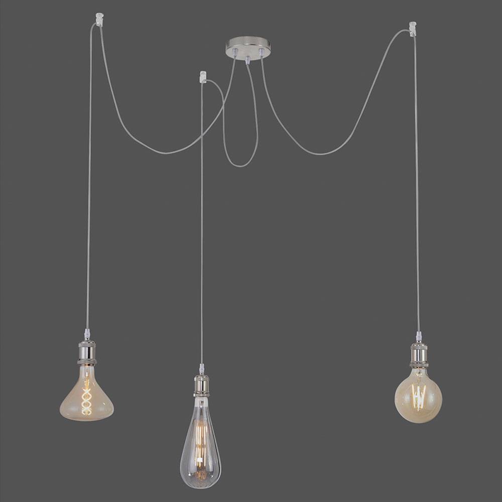 Deckenlampe Pendelleuchte Retro Hängelampen Wohnbereich Modern höhenverstellbar Hängeleuchte 3 Flammig Industrial, Metall, 3x E27, H 300 cm
