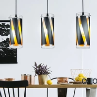 Pendelleuchte Esstischleuchte Hängelampe 3 flammig Wohnzimmerleuchte, Glas gestreift schwarz matt, 3x E27, LxH 68x150 cm Pendelleuchte Esstischleuchte Hängelampe 3 flammig Wohnzimmerleuchte, Glas gestreift schwarz matt, 3x E27, LxH 68x150 cm