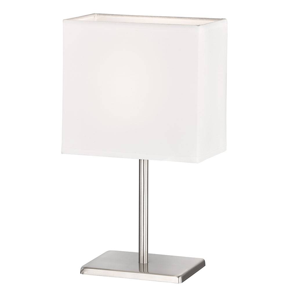 Tischleuchten Wohnzimmer Nachttischlampe Leselampe Tischlampe eckiger Schirm, Fernbedienung dimmbar, 1x RGB LED 3,5W 320Lm warmweiß, LxBxH 17x10x30