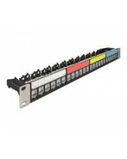 Delock Leeres Keystone-Patchpanel - Schrankmontage - Schwarz - 1U - 48.3 cm (19"