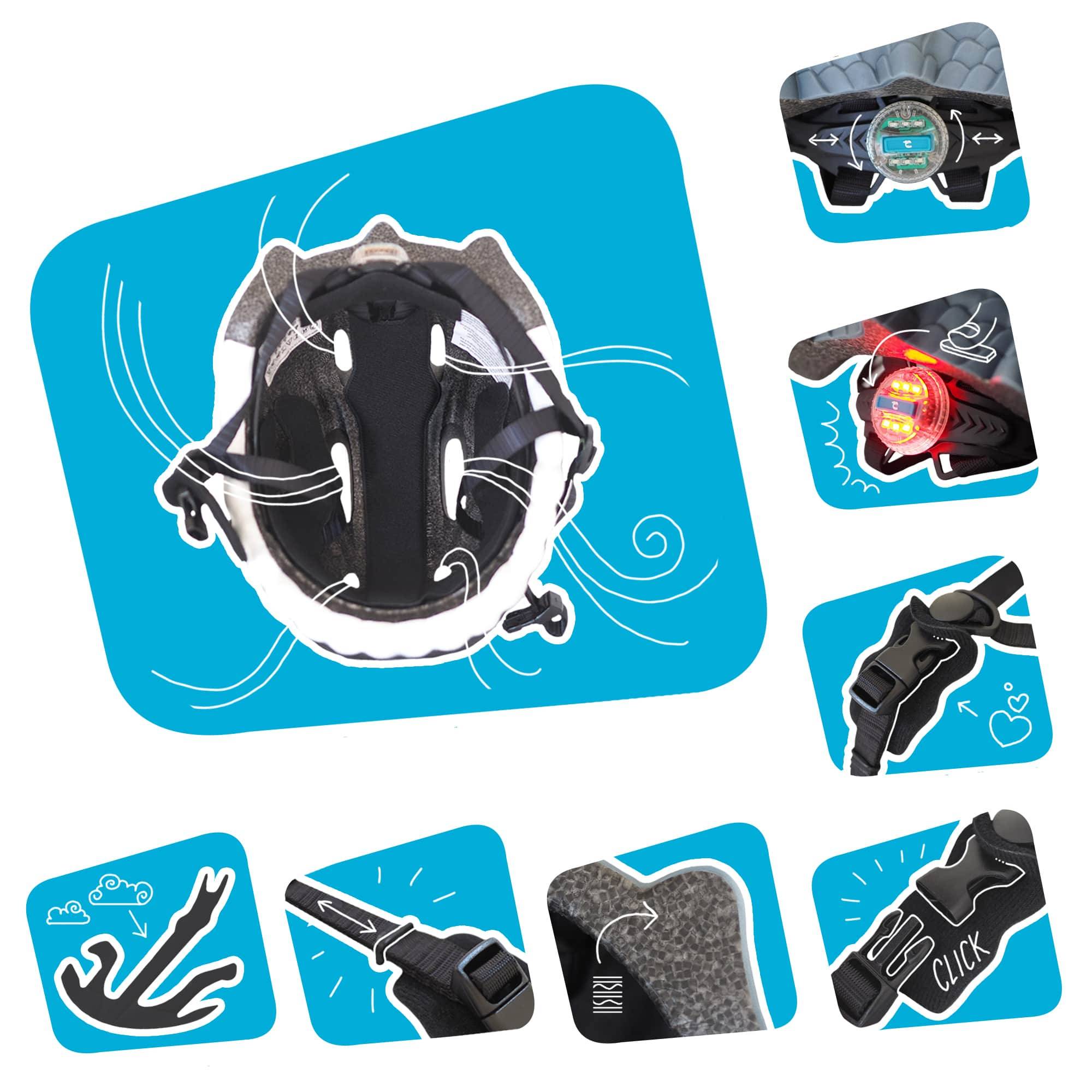 Fahrradhelm für Kinder | Schwarzer Panther | Crazy Safety | EN1078 Geprüft