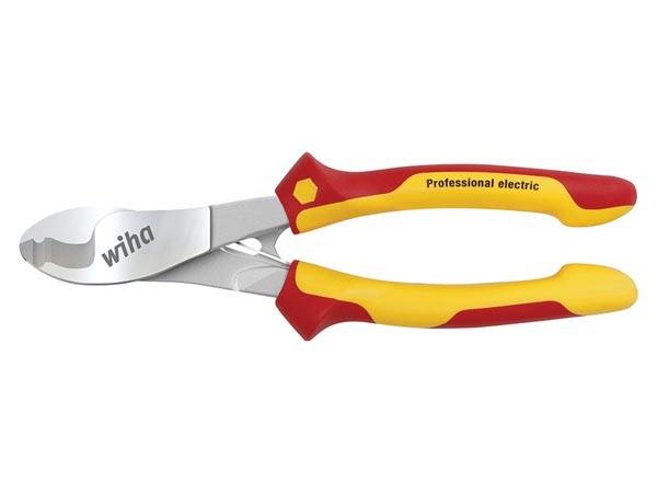 Wiha kabelschneider professional electric mit ein- und ausschaltbarer öffnungsfeder (43662) 210 mm