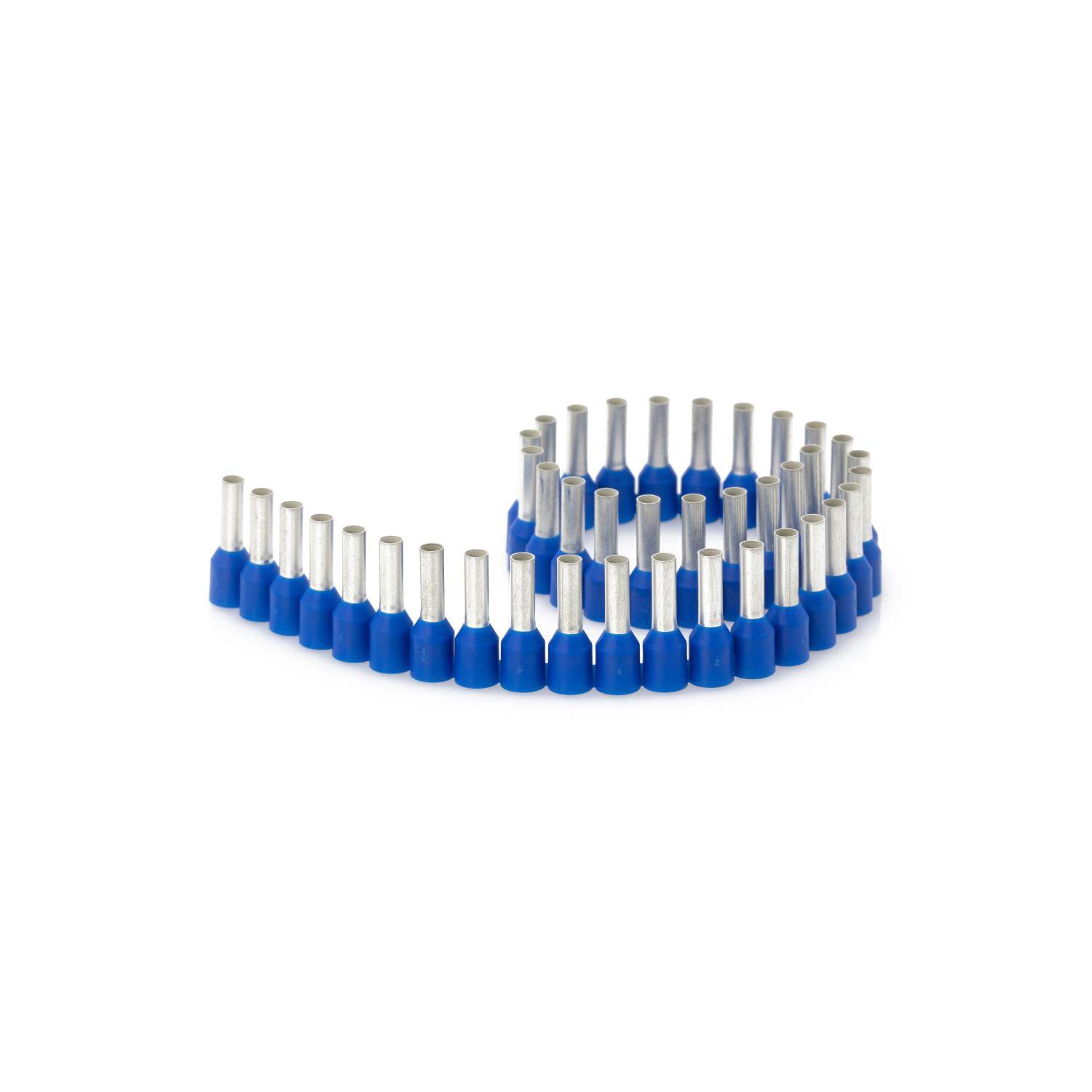 JOKARI Aderendhülsen Bandware isoliert, Farbe Kodierung DIN Querschnitt 2,5mm² blau - 1Stück