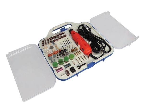 ELEKTRISCHE PRÄZISIONSBOHRMASCHINE UND GRAVIERSET - 162-tlg.