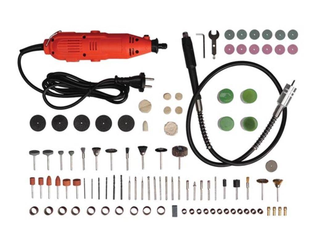 Velleman ELEKTRISCHE PRÄZISIONSBOHRMASCHINE UND GRAVIERSET - 162-tlg.