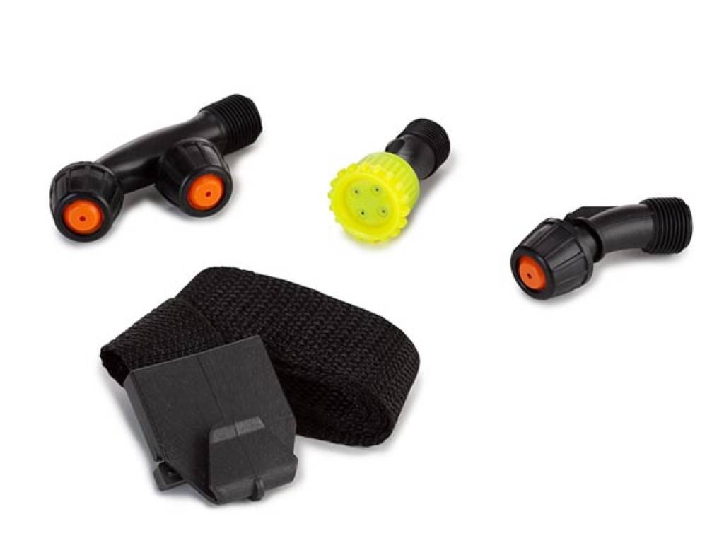 Rückensprühgerät, 3 Düsen, Skala, Schulterriemen, 16 Liter, Pumpensystem, Weiß/Schwarz