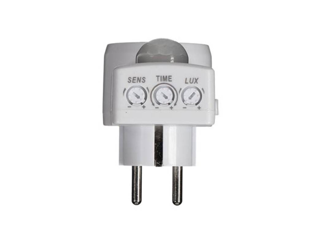 ZWISCHENSTECKER MIT BEWEGUNGSMELDER - SCHUTZKONTAKT (FRANZÖSISCHES SYSTEM)