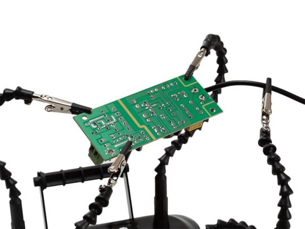 Bequemes dritte-hand-werkzeug mit 4 armen und löthalter