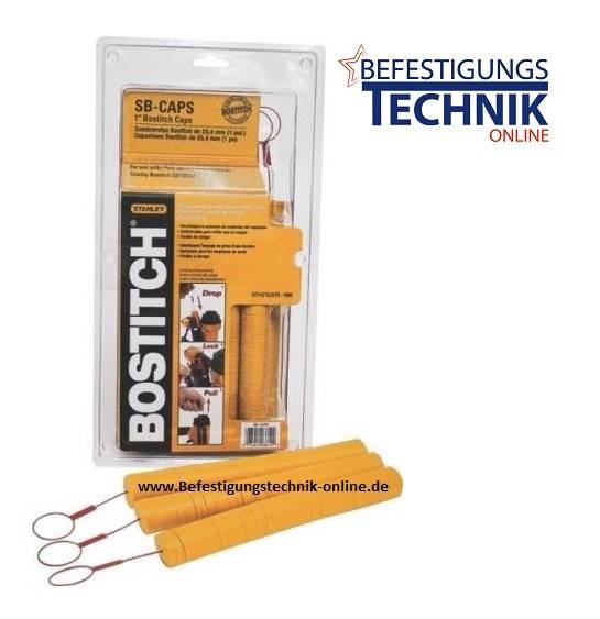 SB-Caps Ø 25mm gelb Blisterpack für Bostitch Kappen Klammergerät SL1838BC-E 1000 Stück