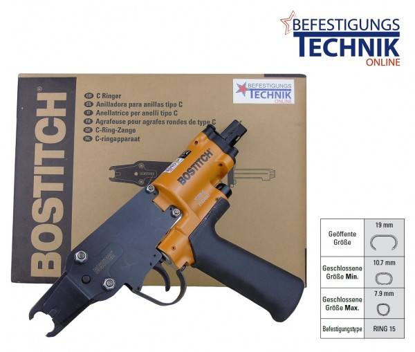 Bostitch SC7B-E 32mm Nase Druckluft Ringzange für Ringklammern Ring15 KL-96
