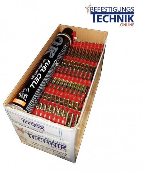 Stahl-und Betonnägel 3,0x22mm XH Gas rot für Betonnagler Hitachi NC40G Makita GN420CLSE KMR Tjep Sen