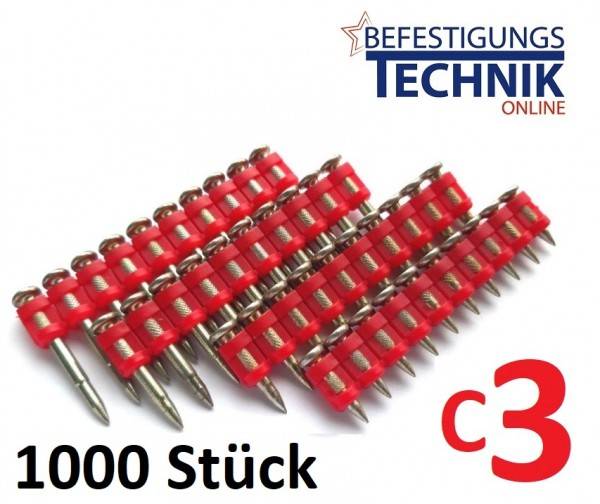 1000 Stück Stahl-und Betonnägel 17mm Spit Pulsa, Bea, KMR, Würth, Senco, Makita, Trutek C