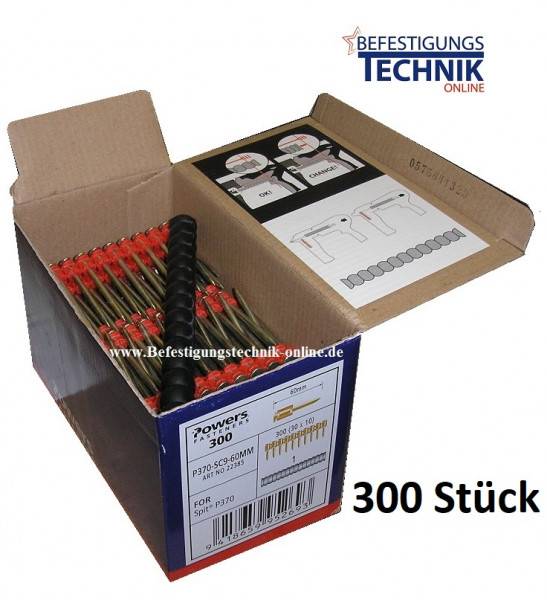 Stahl- Beton Nägel 57mm magaziniert für Bolzensetzgerät Spit P370 C60 SC 9-25C Berner B-FIRE MKB 3